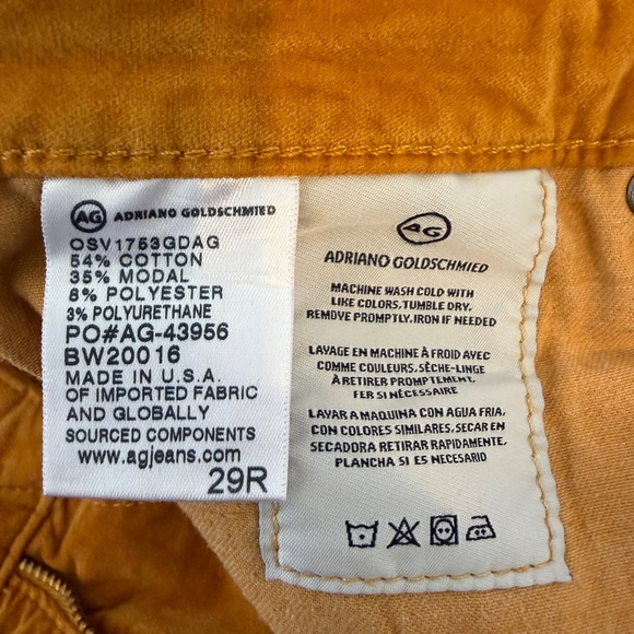 AG Adriano Goldschmied “The Isabelle” Corduroy Slim Straight Pants | Size 29R | - Picture 5 of 6